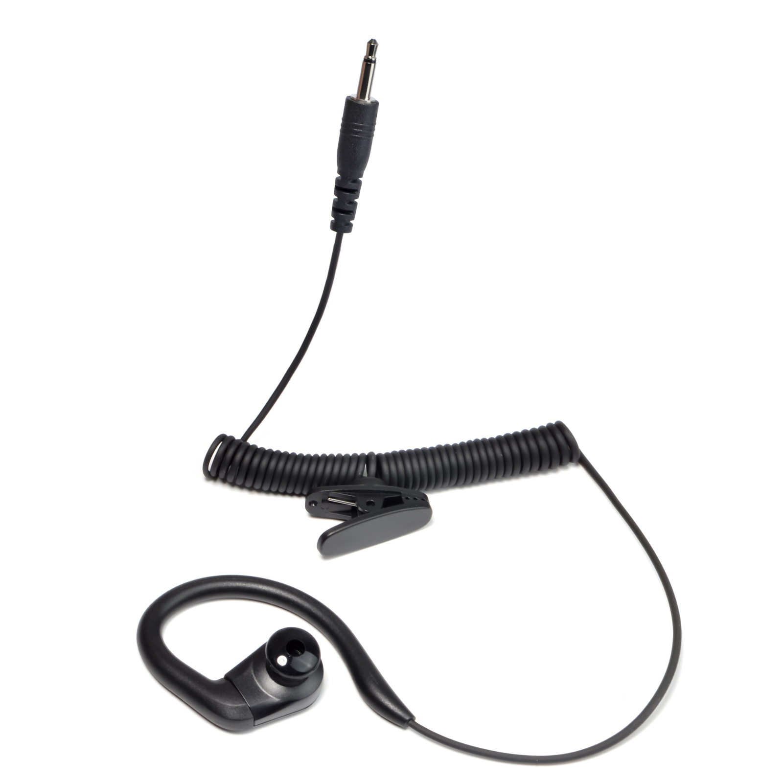 3,5 mm luister alleen oortelefoon compatibel met luidsprekermicrofoon, G-vorm oorhaak Ontvang alleen headset voor politiebeveiliging wetshandhaving