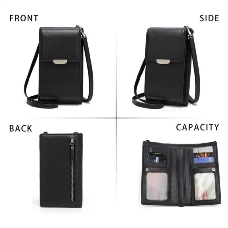 Último dia 70% de desconto! Tudo-em-um crossbody saco de telefone feminino ombro mensageiro bolsa multi-função bolsa carteira saco de cartão