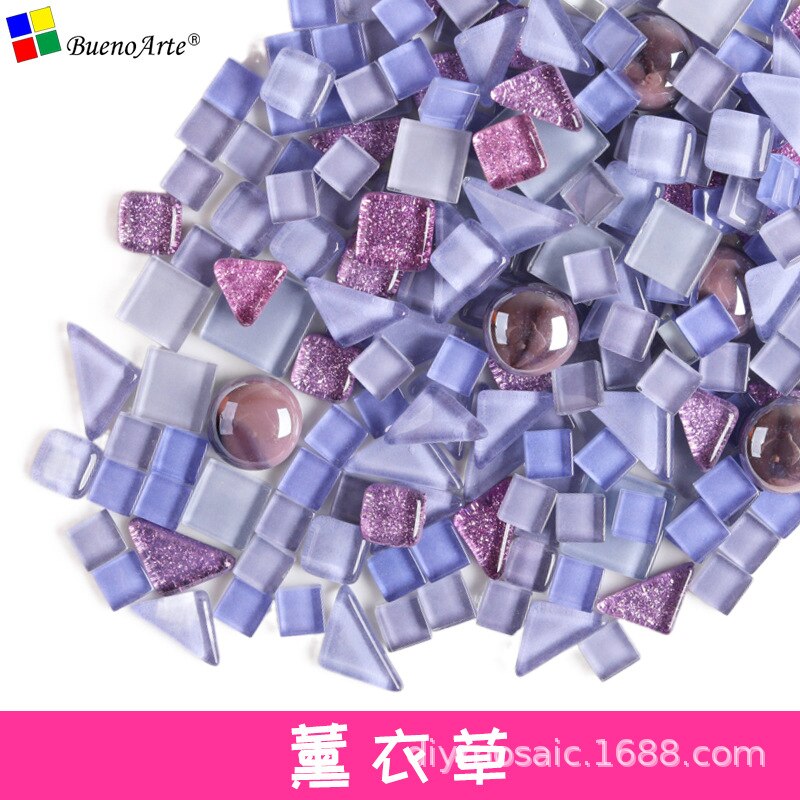 Mosaic DIY Material Irregular Small Particle Color Decal Crystal Glass Tile Small Patch Glass Mirror Mosaic Tiles: 13