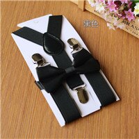 Adjustable and Elasticated Kids Suspenders With Bowtie Bow Tie Set Matching Ties Outfits For Girl Boys Clothes: b