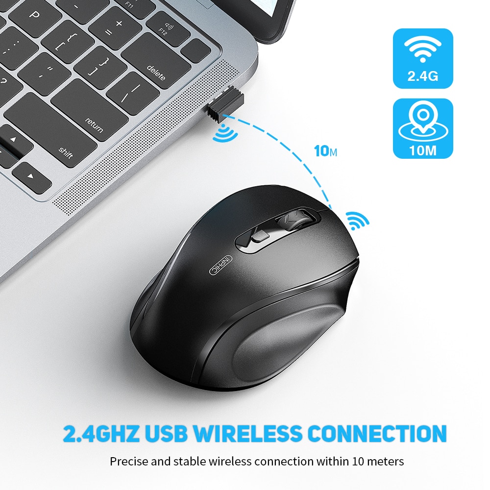 Drahtlose Maus USB Computer Maus Stille Ergonomische Maus 1600 DPI Optische Mause Gamer Geräuschlos Mäuse Wireless Für PC Laptop