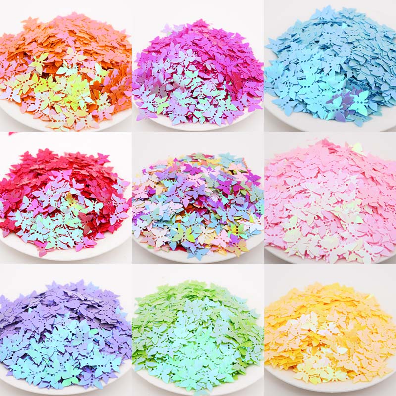 13mm Kleine Vlinder Sequin Nail Makeup Kleding Kleding Handgemaakte Materiaal Wedding Party Decoratie Materiaal JJ353