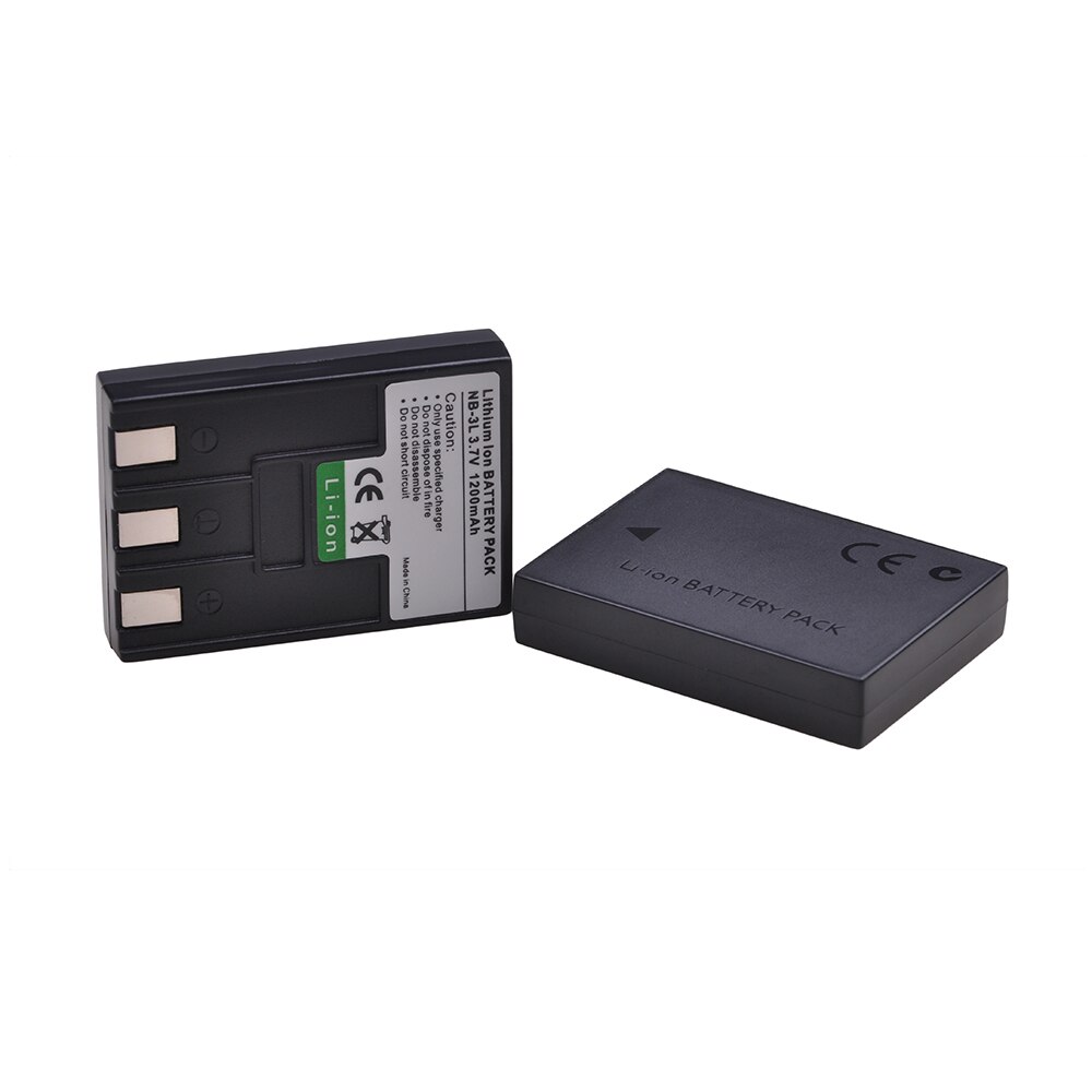 2pcs 1200mAh NB-3L NB3L NB 3L Battery for Canon PowerShot SD10 SD20 SD40 SD550 SD500 SD100 SD110, IXUS IIs II, NB-3LH Battery: 2x Battery