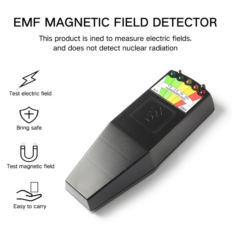 Holdbar emf-måler elektromagnetisk strålingsdetektor bærbar håndholdt digital lcd-tester til elektrisk magnetfelt