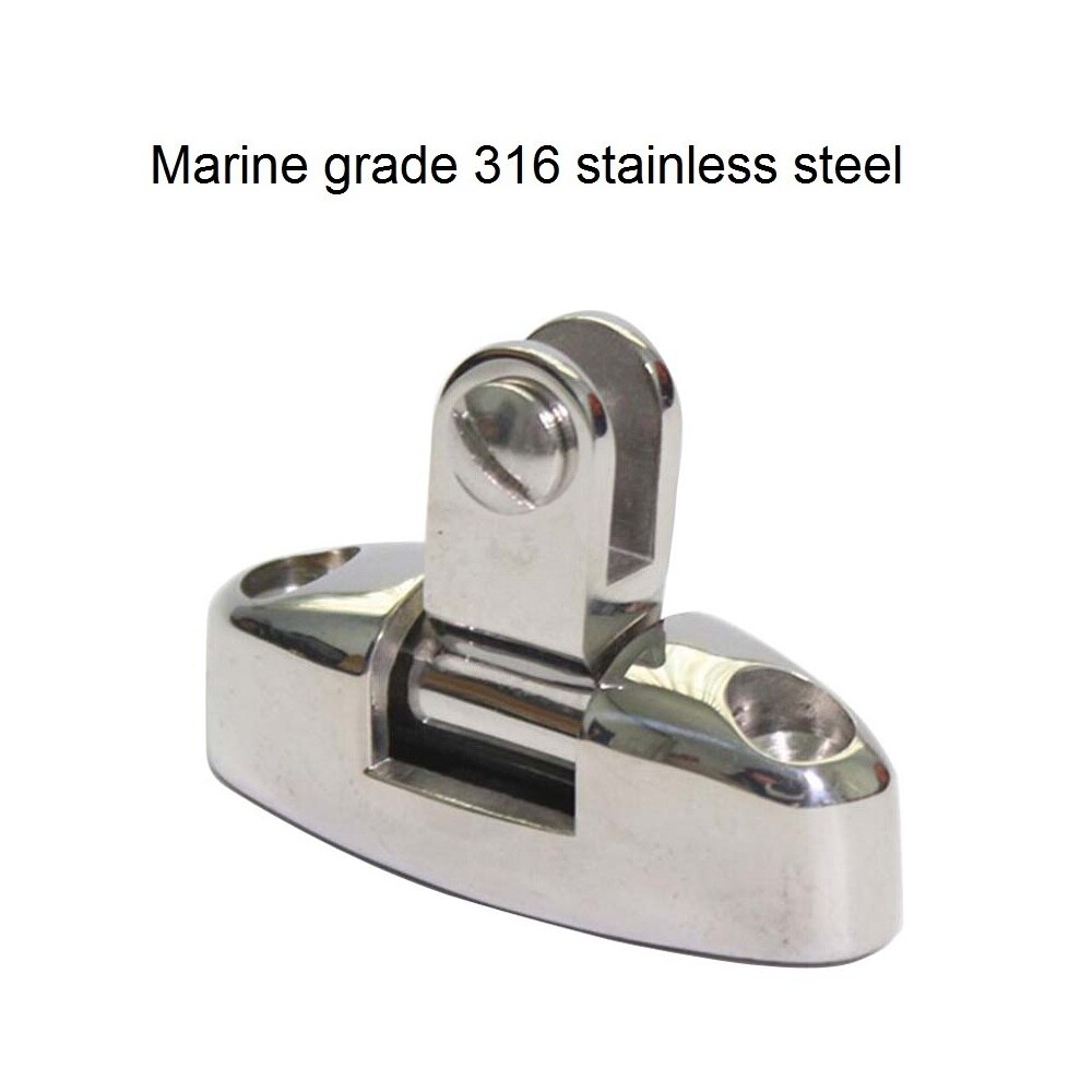 4PCS 316 Stainless Steel Universal Deck Hinge Bimini Top Deck Mounts Mirror Polish For Marine Boat