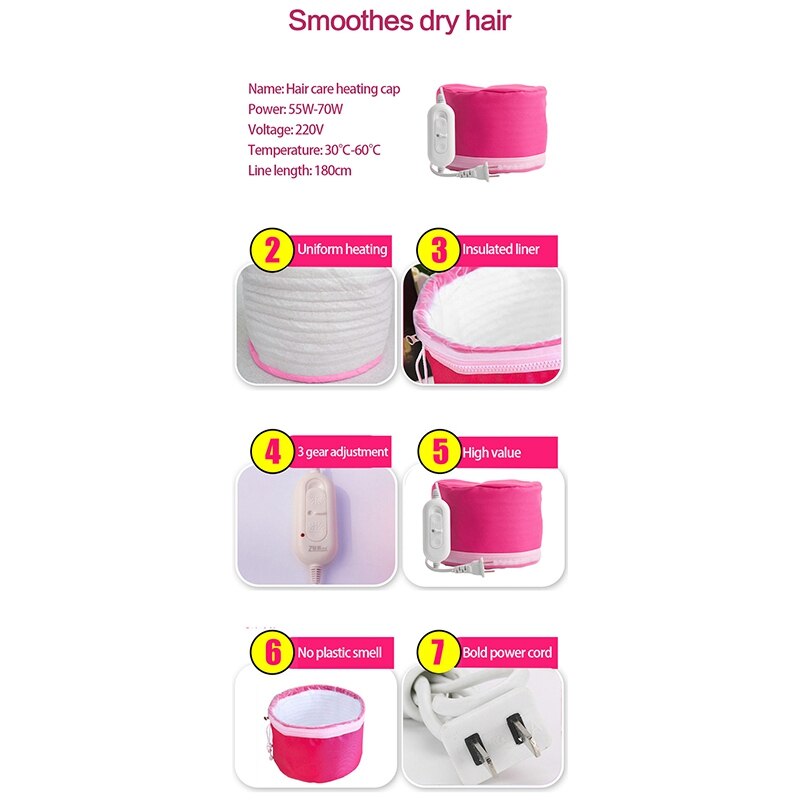 Conditioning Deep Hat Steamer Hairdressing Machine Heating Cap Oiled Hairdressing Oil 3Rd