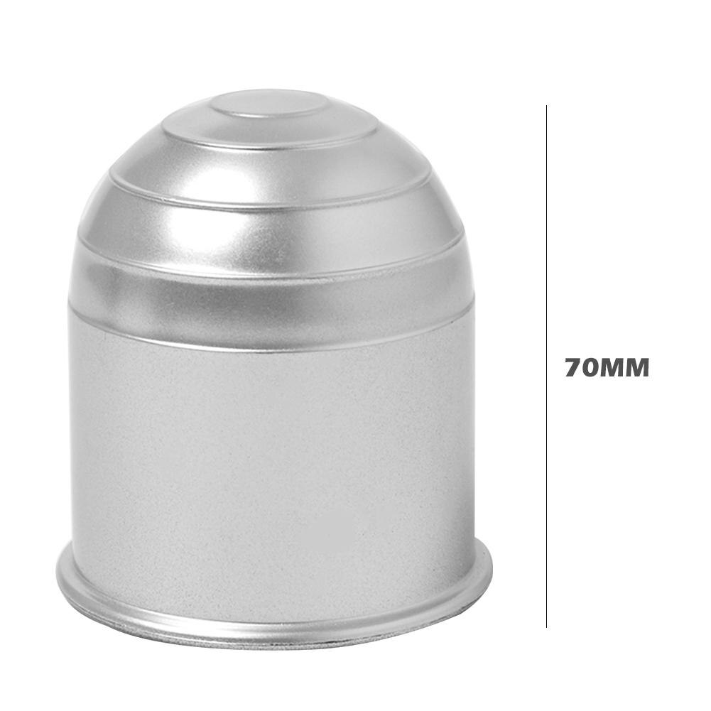 Auto Voertuig Auto Trekhaak Bal Cover 50Mm Eenvoud Plastic Voorkomen Vet En Vuil Cap Hitch Caravan Bescherming Universele: Zilver