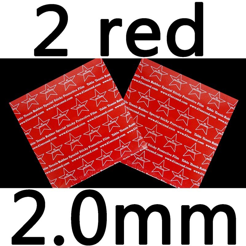 LIGHTNING DS – caoutchouc de Tennis de Table d&#39;entraînement 2x61 secondes avec éponge: 2 Red 2.0mm