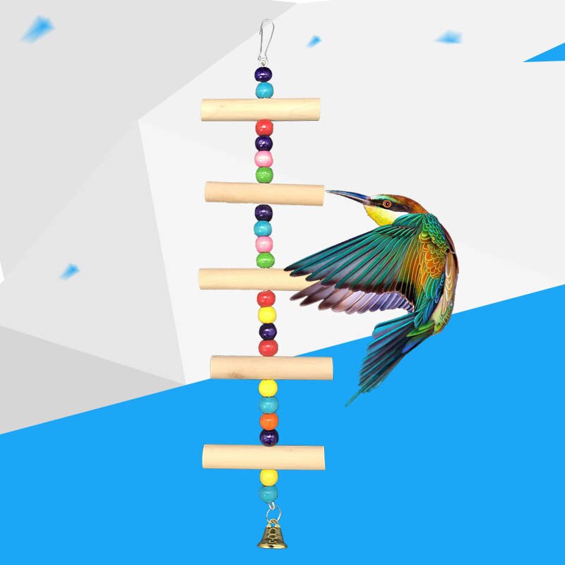 Pet Parrot Birds Toy Parakeet Budgie Cockatiel Cage Hut Nest Bird Toy Hammock Swing Toy Hanging Toy Brinquedo Pet Supplies: rainbow ladder