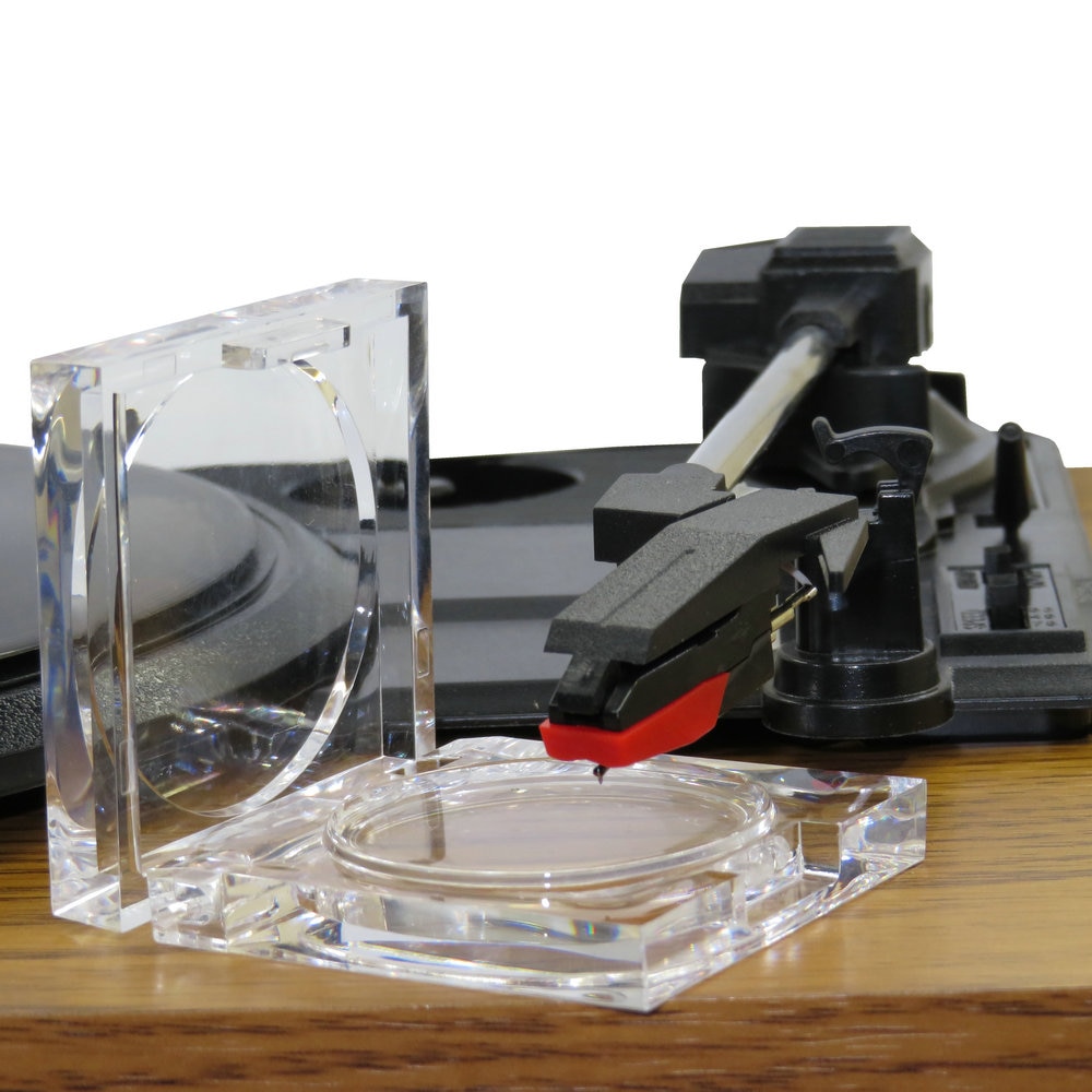 Turntable Stylus Cleaner Kit - Record Stylus Cleaner w/ Gel+Magnifier+Anti-static Brush Vinyl Record Player Accessories