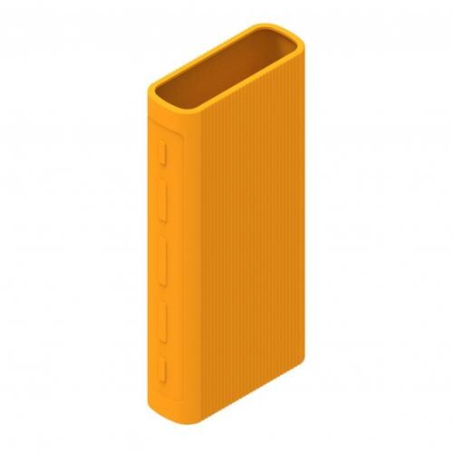 Capa de silicone protetora de energia, carregador usb para xiaomi mi power bank 3 20000mah: Orange