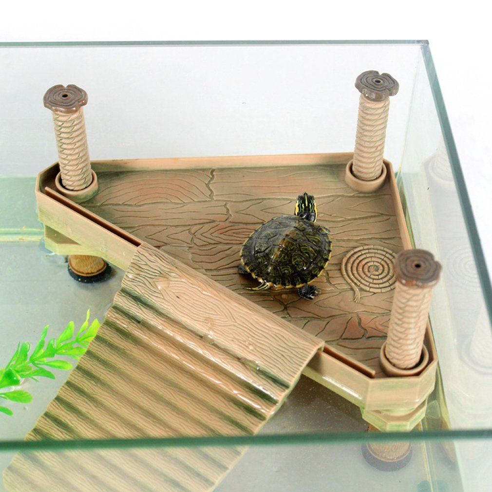 Eco-friendly Plastic Box Dock Natural Animal Turtle Pier Basking Platform Dock For Aquarium Fish Tank Decor