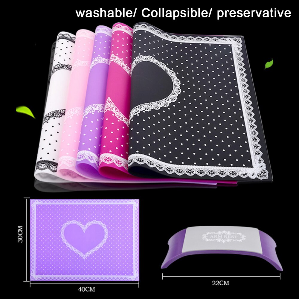 Ensemble d'oreiller de main d'ongle de Silicone de Style avec la trousse à outils antidérapante d'art d'ongle de coussin d'ongle pour la manucure