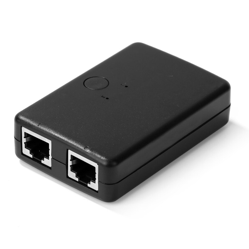 2Ports 100Mbps Network Switch LAN Ethernet Cable Switcher Wire Adapter Converter for Desktop 2 Way Sharing Adapter Hub