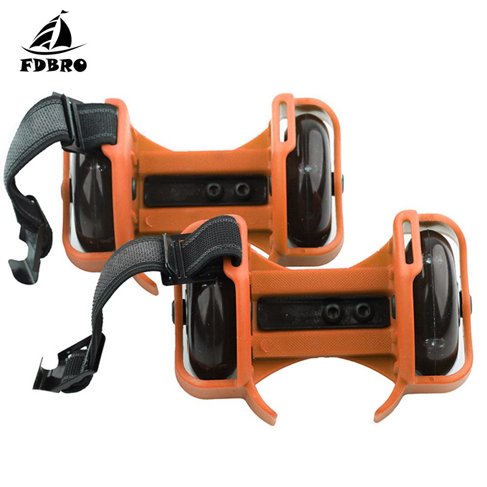 FDBRO Einstellbare Einfach Rolle skaten Schuhe für freundlicher Erwachsene Bunte Blinkende Rolle Wirbelwind Rolle Blitz Räder Ferse Rolle: Orange