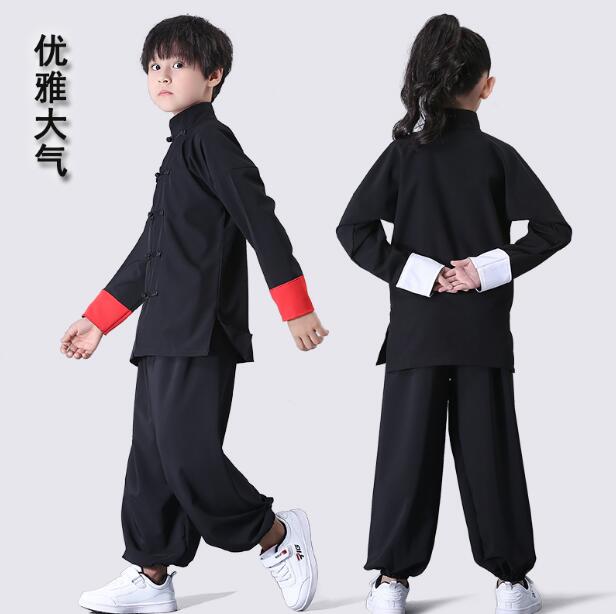 traje Wushu para niños, ropa de estilo tradicional chino, conjunto de ropa de actuación de Tai Chi Kung Fu, uniformes para niñas y niños, puesta en escena