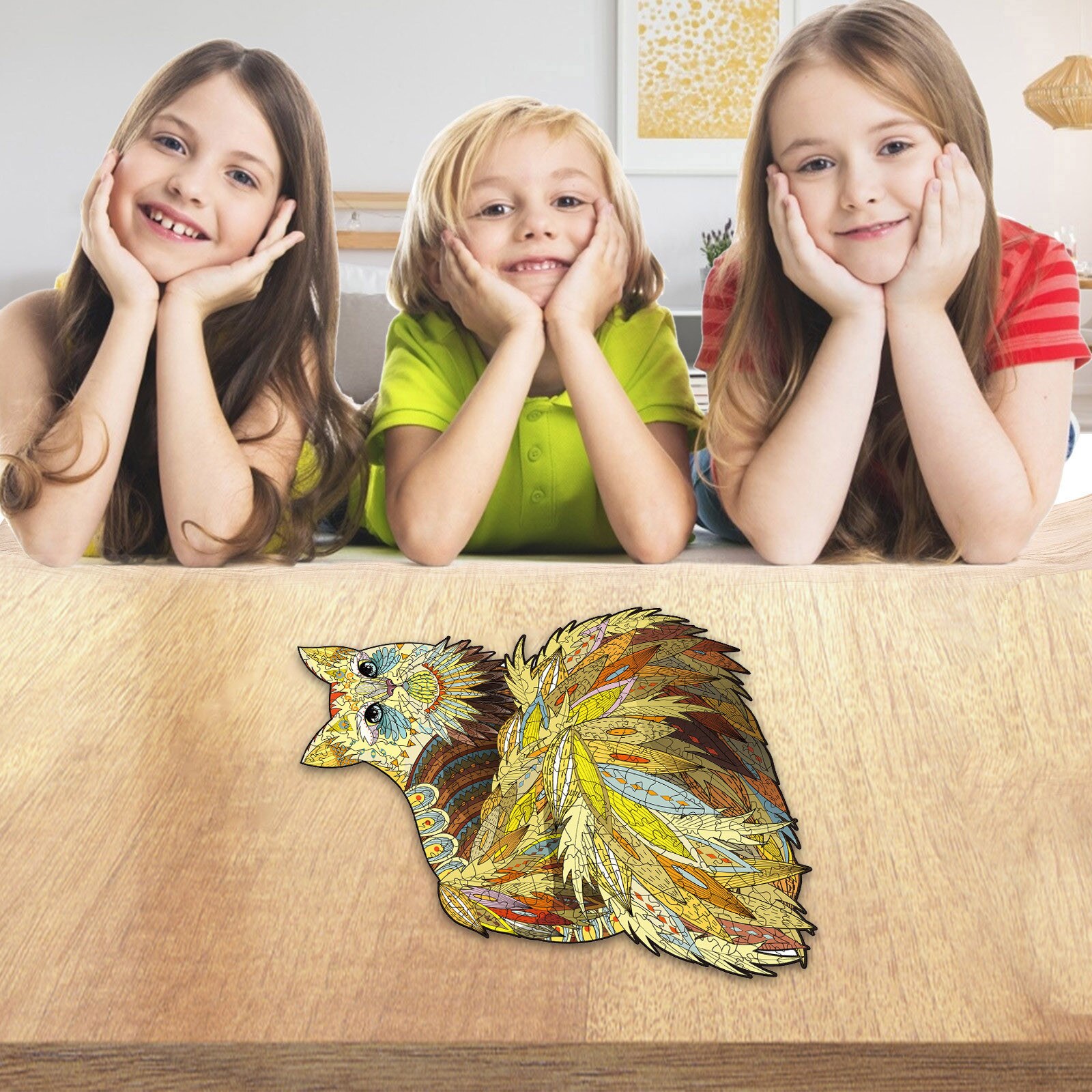 206Pcdiy Houten Puzzel Voor Volwassenen Kinderen Elk Stuk Is Dier Vormige Kerstcadeau Houten Puzzel Verbeteren Concentratie