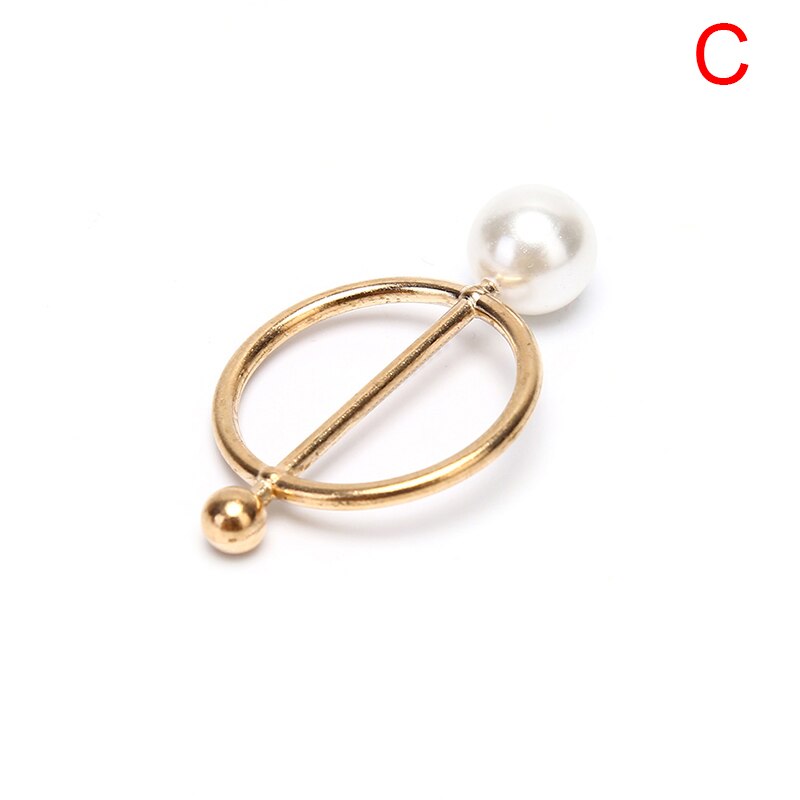 Pérola broche pino lenço de seda fivela feminino xale cachecol clipe jóias acessórios: C