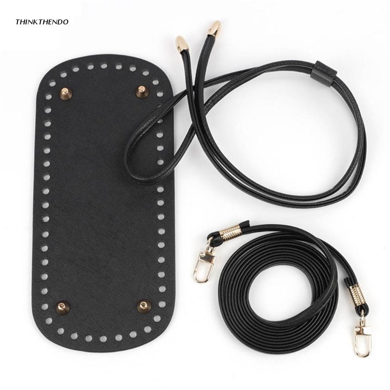 Pu lærveske bunn gjør-det-selv-veske lage tilbehør strikke hekle vesker diy hekle bøtte bag