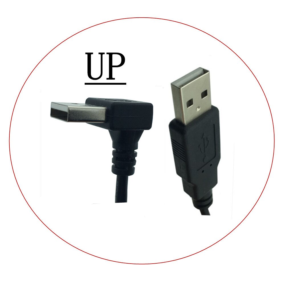 Usb A Male Naar Usb A Male 90 Graden Links/Rechts/Up/Down Hoek Adapter Extension Adapter kabel USB2.0 Male Naar Male Cord 25 Cm