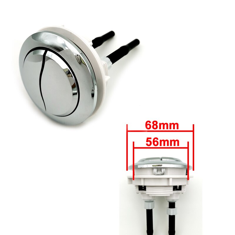 Dual Flush Toilet Tank Button Round shape Toilet Push Buttons Bathroom Accessories 58mm/48mm/38mm: 58mm B