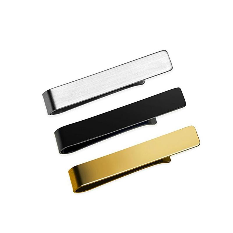 Goupille Simple de pince d'agrafe de fermoir de barre de cravate de ton d'acier inoxydable des hommes de luxe