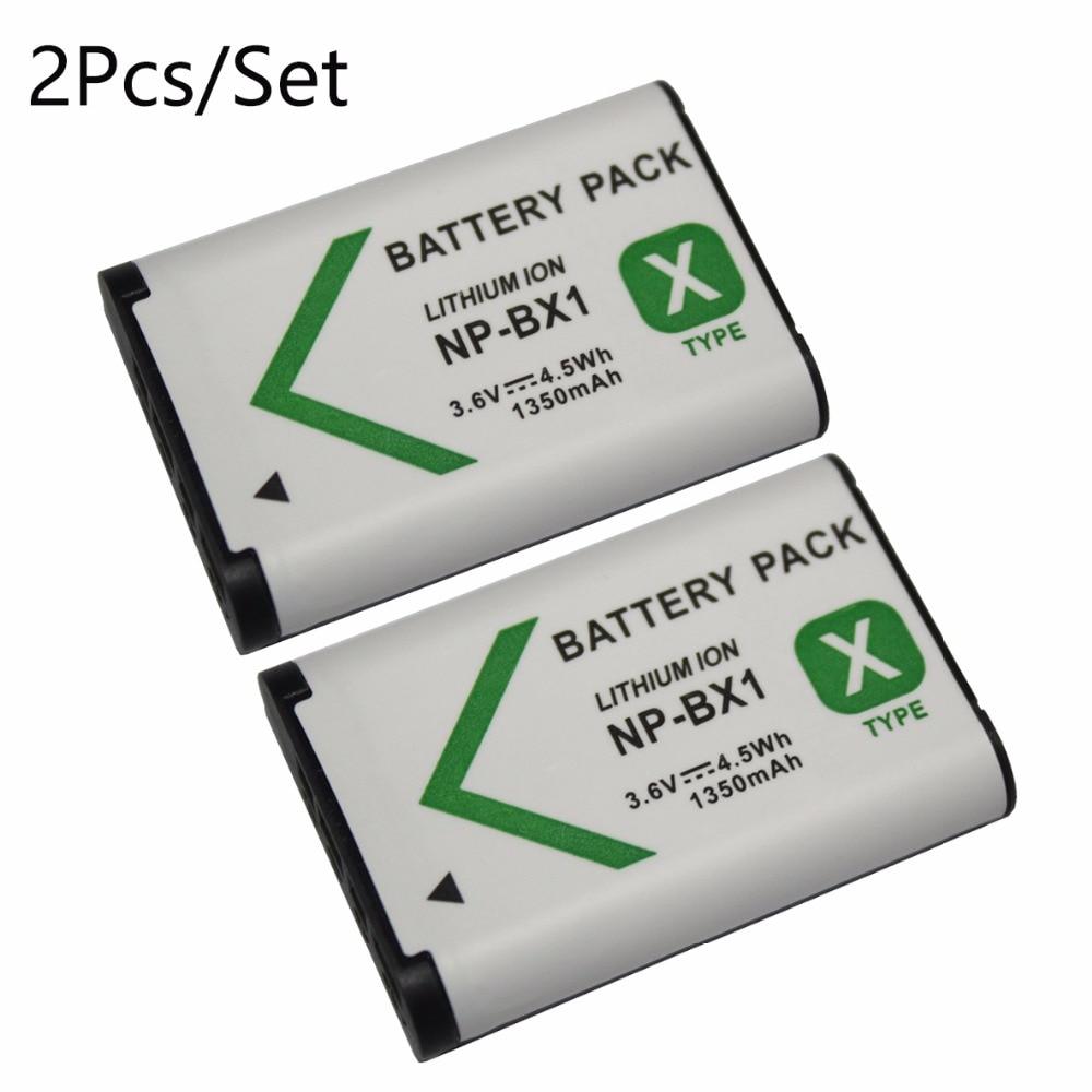 2 stuks x 1350mAh Batterij NPBX1 NP BX1 NP-BX1 Voor Sony DSC RX1 RX100 AS100V M3 M2 HX300 HX400 HX50 HX60 GWP88 AS15 WX350 Batteria