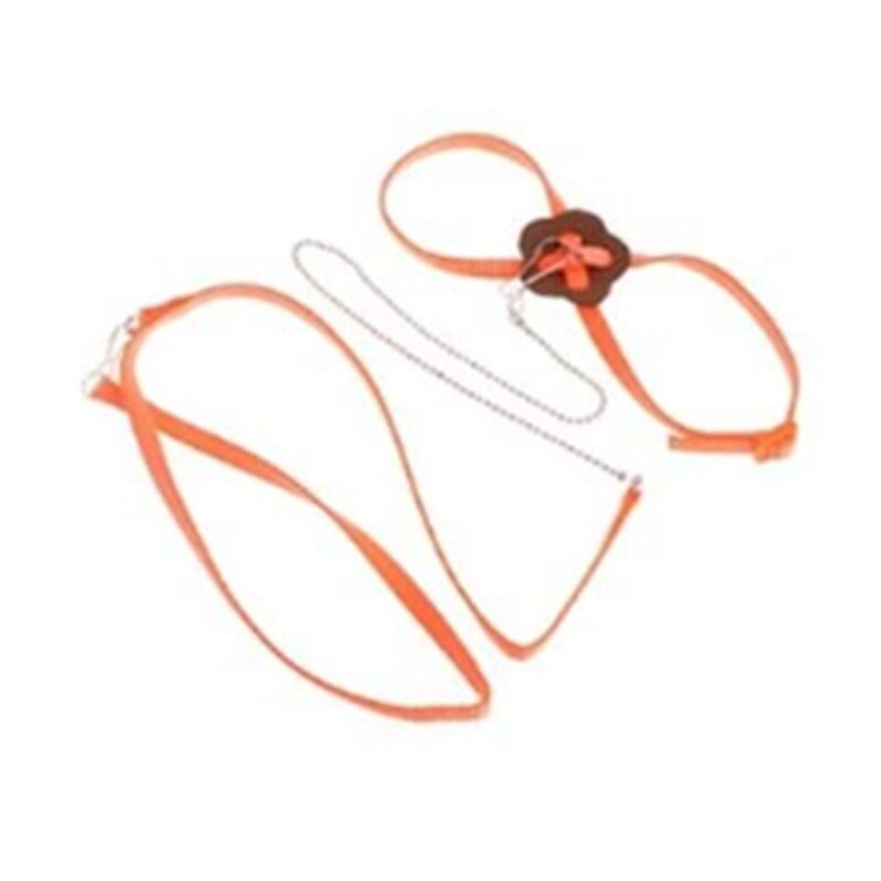 Bird Pet Traction Strap Cute Adjustable Anti-bite Flower Pattern Training Harness Tool: F