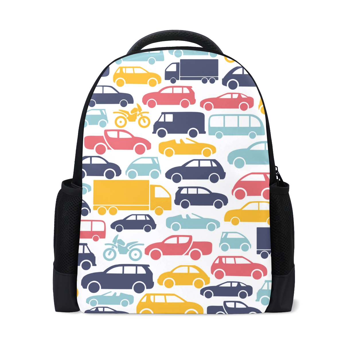 Cartoon car Print children's schoolbag black primary school backpack Kids School Bags For Girls Boys Kids Kindergarten Backpacks: 06