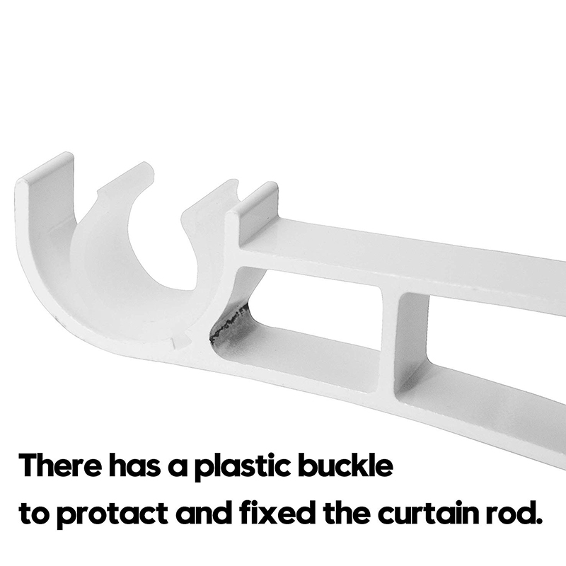 Double Curtain Rod Holders Set, Curtain Rod Brackets, Tap Right Into Window Frame Curtain Rod Hang Curtain Brackets for Window B
