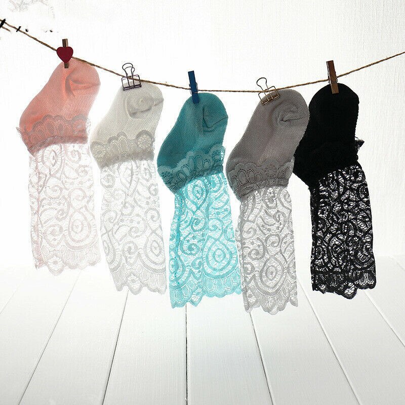 freundlicher Kleinkind freundlicher Baby Mädchen Strumpf Nette Spitze Einfarbig Patchwork Knie Hohe Krause Socken 0-3Y Neueste modisch