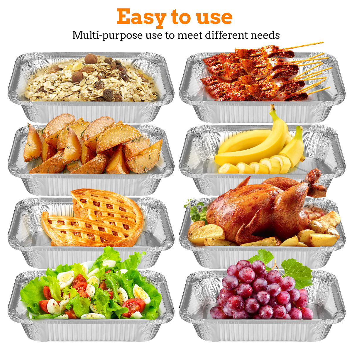 20pcs Disposable BBQ Drip Pans Aluminum Foil Grease Drip Pans Recyclable Grill Catch Tray With Lid For Weber Outdoor Supplies