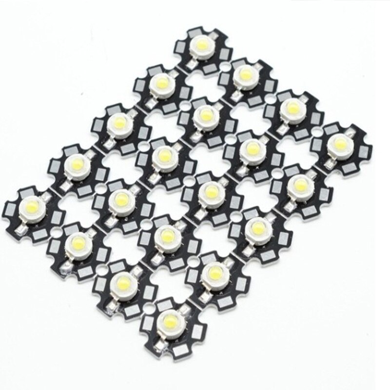 High Power LED Chip CREE 1W 3W LED Light Emitting Diode Warm White + 20mm Aluminum Star Base PCB LED Beads Spot Light Bulb 10pcs