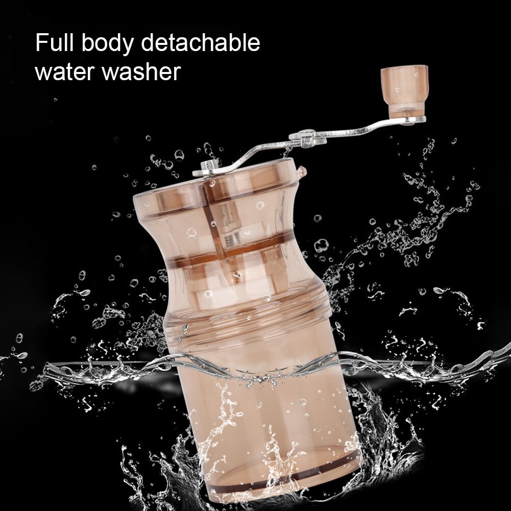 Handmatige koffiemolen, bonenmolen, draagbaar thuis, peper, keukengereedschap, reisbureau, keramische braam, café, handzwengel: Koffie