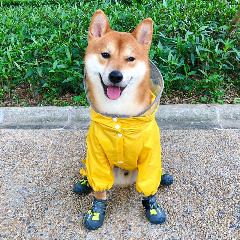 Pet Dog Raincoat Shiba Inu Clothes French Bulldog Clothing Dog Rain Jacket Waterproof Clothing for Dog Jumpsuit Outfit