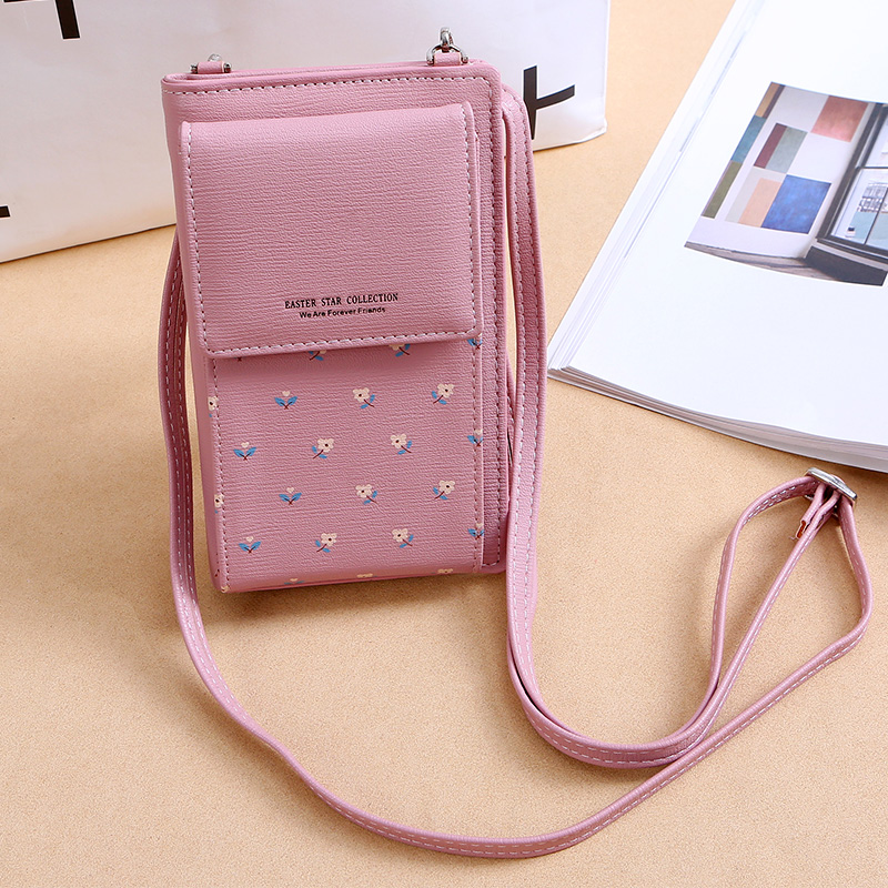 nouvelles femmes portefeuille décontracté téléphone portable portefeuille grand porte-cartes portefeuille sac à main sac à main pochette messager bretelles sac