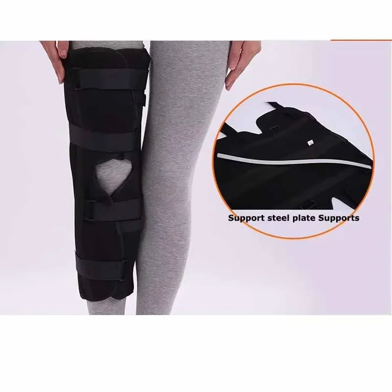 Correias ajustáveis de fixação da articulação do joelho para adultos/crianças, fixação de placa de aço para menisco do joelho e fraturas da coxa após cirurgia