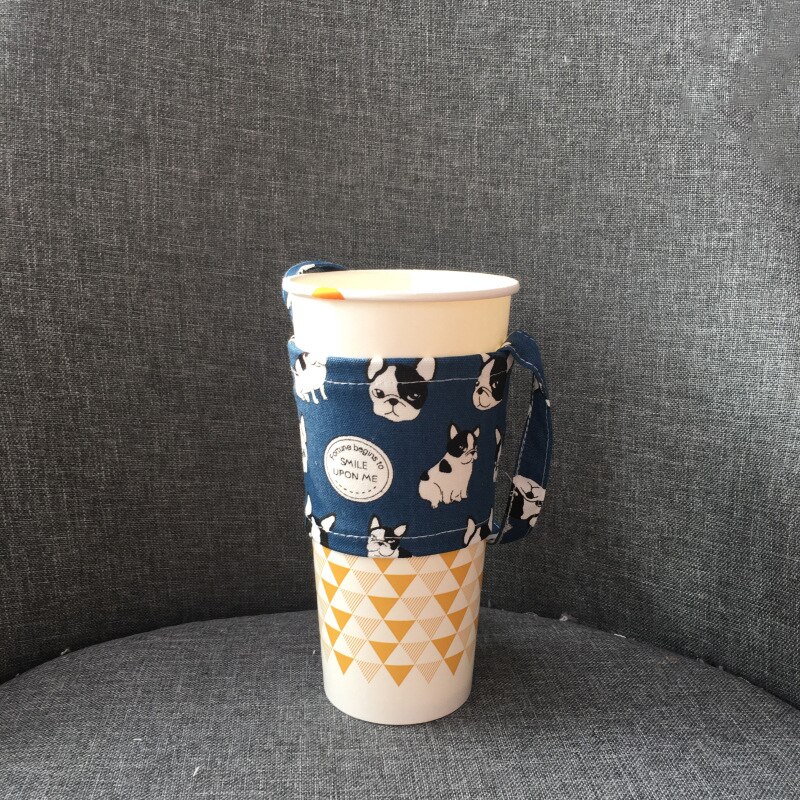 Milieuvriendelijke Drank Tas Draagbare Drank Tas Kleur Canvas Cup Set Drink Cup Tas Handgemaakte Cup Set Canvas Tas Thuis Organisator: 15