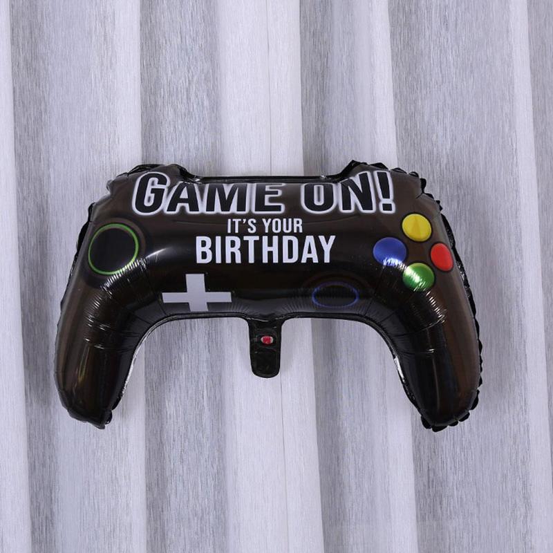 Game Party Decoration Handle Aluminum Foil Balloon Inflatable Toy Game Machine Aluminum Foil Balloon