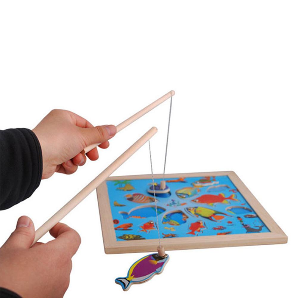 Cartoon Marine Vis Puzzel Magnetische Hengel Interactieve Kinderen Vissen Paly Speelgoed Voor Kinderen