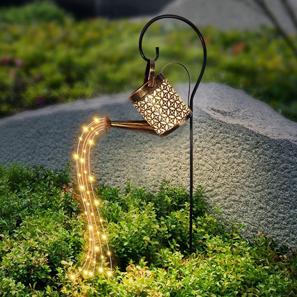 Luces LED de Arte de jardín, regadera Solar de hadas, regadera de riego, cadena de luces de decoración de jardín, nueva