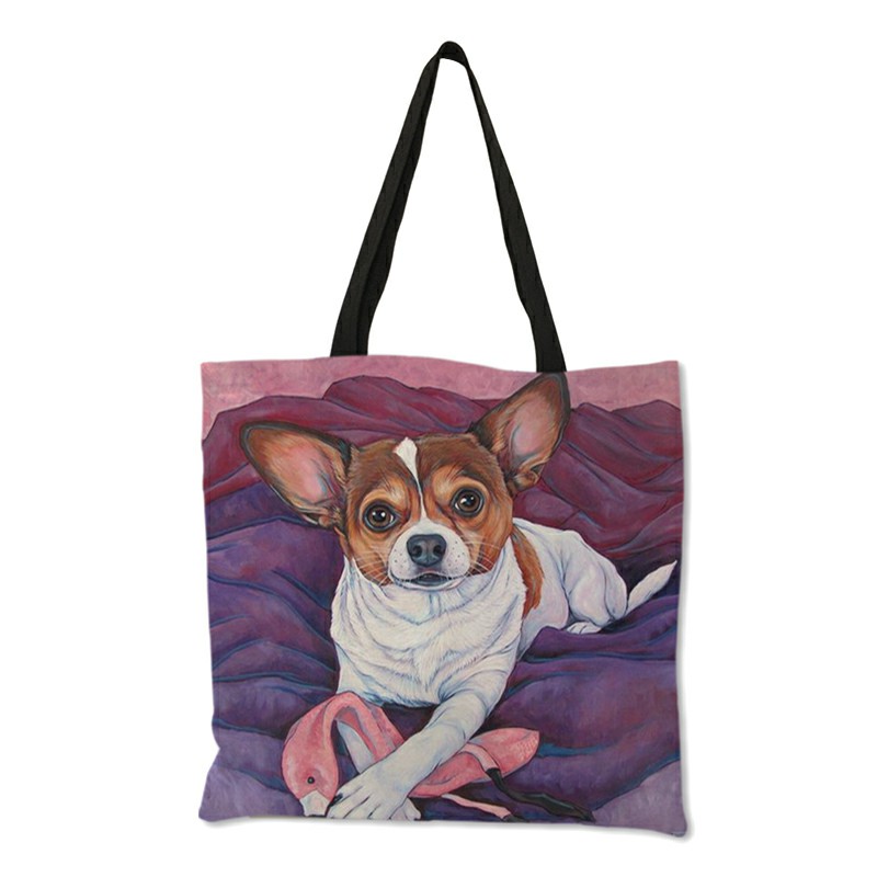 Vrouwen Handtas Charles Spaniel Olieverf Print Tote Bag Lady Meisjes Office School Travel Schoudertas Herbruikbare Boodschappentassen
