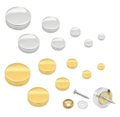 4 Stuks Billboard Decoratieve Nagels Spiegel Bevestigingsschroeven Glas Bevestigingsmiddelen Messing Spiegel Nagels Roestvrij Staal Schroef Sets Glazen Nagels
