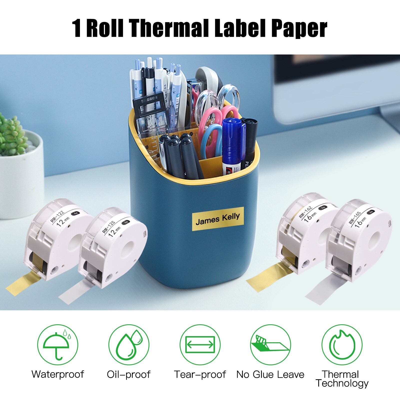 1 Roll Zelfklevend Etiket Sticker Thermische Printer Papier Plakband Naam Prijs Barcode Opslag Label Papier Voor T7 Label