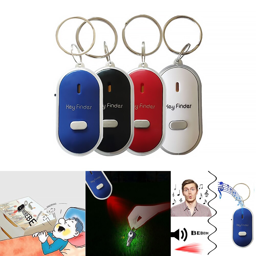 Tragbare Größe Keychain Alte Menschen Anti-verloren Alarm Schlüssel Finder kabellos Nützliche Pfeife Klang LED Licht Lokalisierer Finder Keychaing