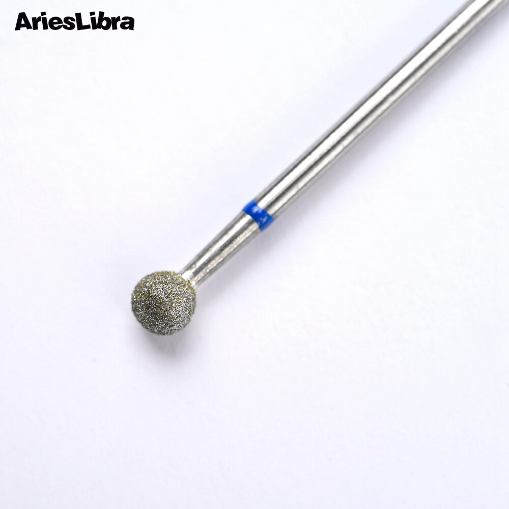 1pc diamant nagelborrkula roterande bit elektrisk fräs 8 szie nagelband burr nagelfil för manikyr pedikyr tillbehör