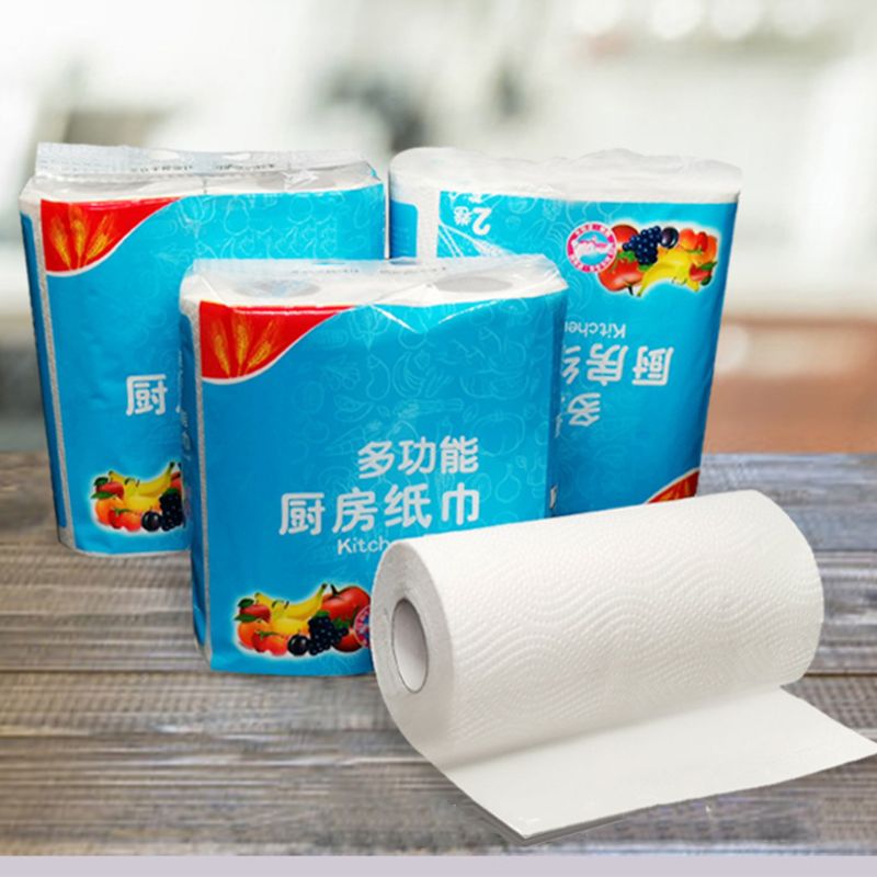 2 rollen 3 jaar wegwerp vaatdoeken schoonmaakdoek keukendoek multi houtpulp toiletpapier natte olie washand geen papieren handdoek