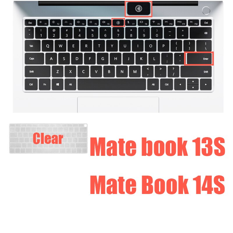 Tastatur Abdeckung für Huawei MateBook 13S 14S D14 15 16 X Profi 13 zoll E B B3 B5 Laptop magicbook Schutz Haut Film fallen Silikon: matebook13S 14S