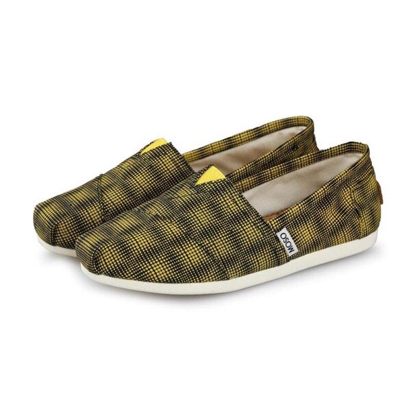 Vrouwen Flats Peas Canvas Schoenen Vrouw Slip Op Loafers Vrouw Platform Platte Schoen Plaid Geel Espadrilles Vrouwen Flats Track Veld: 35