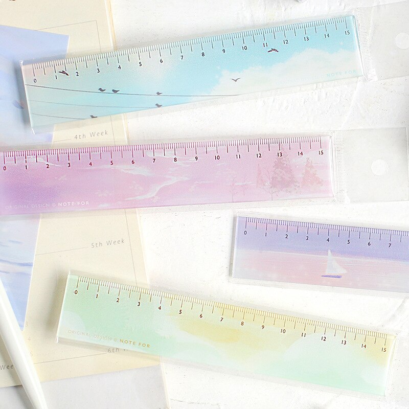 1PC Gradient Sky Color Acrylic Sraight Ruler Stude... – Vicedeal